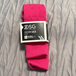 DSG Pink Soccer Socks - 1 pair small